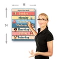 thumbnail image 3 of Learning days of the week LAMINATED educational poster chart for toddlers preschool edu, 3 of 4