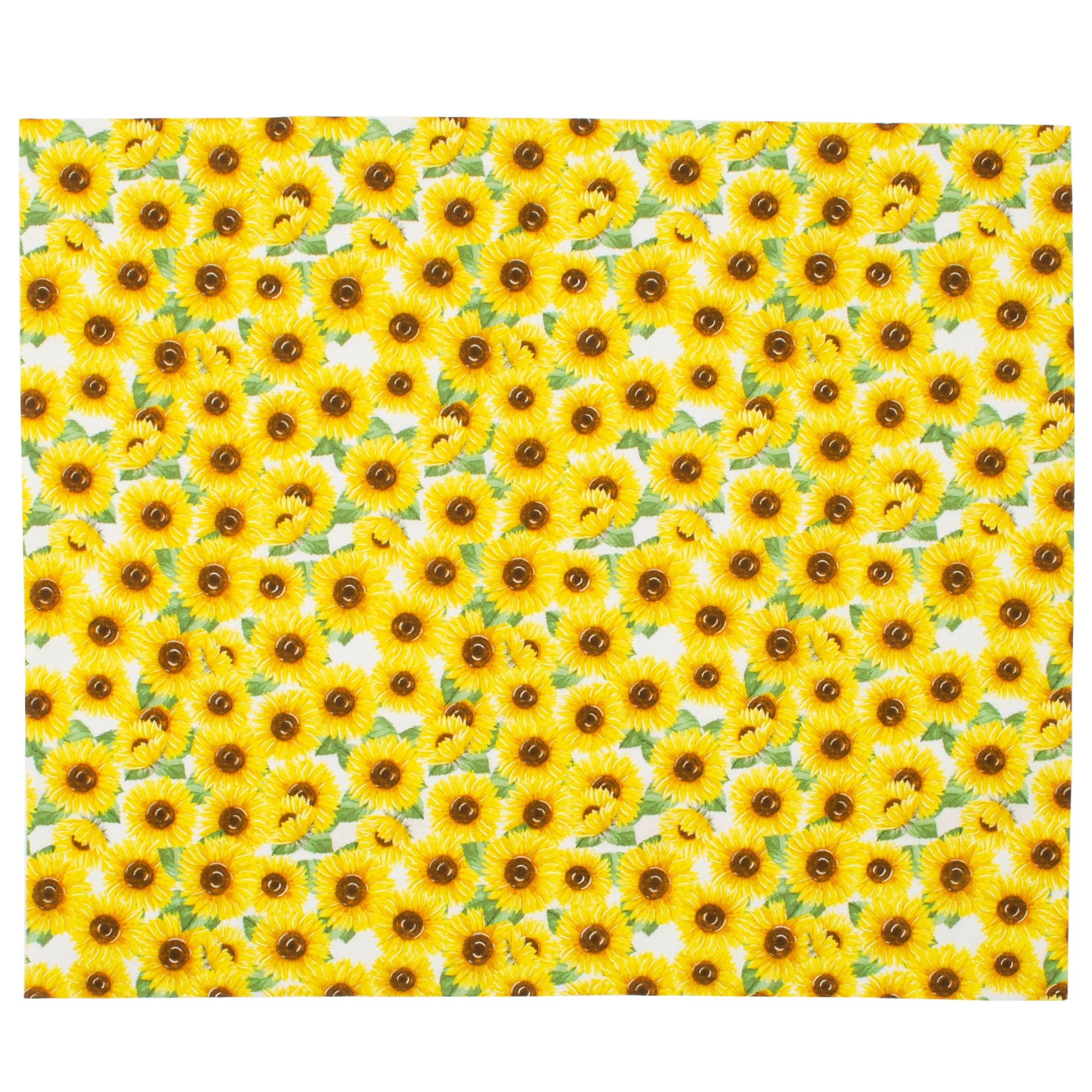 Create It 18"x21" 100% Cotton Sunflowers Precut Sewing & Craft Fabric, Yellow 1 Piece