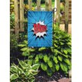 thumbnail image 2 of NUDECOR Book Bang Comic Bubble Text Pop Radial Lines Explosion Halftone Effect Popart Garden Flag Decorative Flag House Banner 12x18 inch, 2 of 2