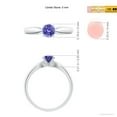 thumbnail image 6 of ANGARA Natural Solitaire Round Tanzanite Tapered Shank Ring in 925 Sterling Silver for Women (Size-5mm) | December Birthstone, Birthday, Anniversary, Jewelry Gift for Women | Natural Tanzanite Ring, 6 of 10