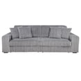 thumbnail image 6 of Jacana Corduroy Upholstered Dual Power Chaise Sofa Grey, 6 of 15