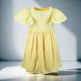 thumbnail image 3 of French Connection Girls Floral Smocked Square Neck Sundress with Lace Trim for Kids (Sizes 4-16), 3 of 8
