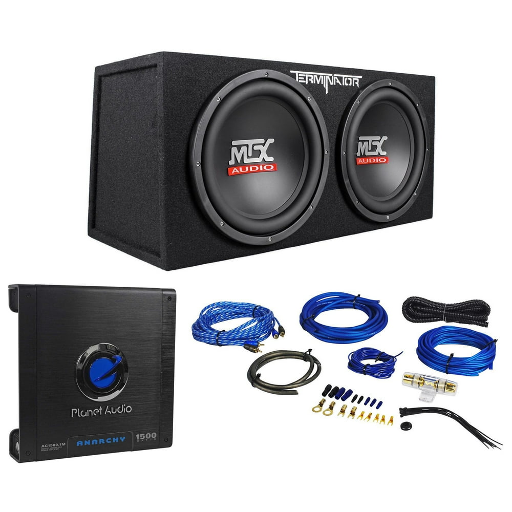 MTX Terminator TNE212D 1200 Watt Dual 12” Subs+Sealed Subwoofer Box
