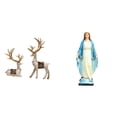 thumbnail image 1 of Elegantes figuras de ciervo con una dama religiosa para decorar el hogar y la oficina., 1 of 8