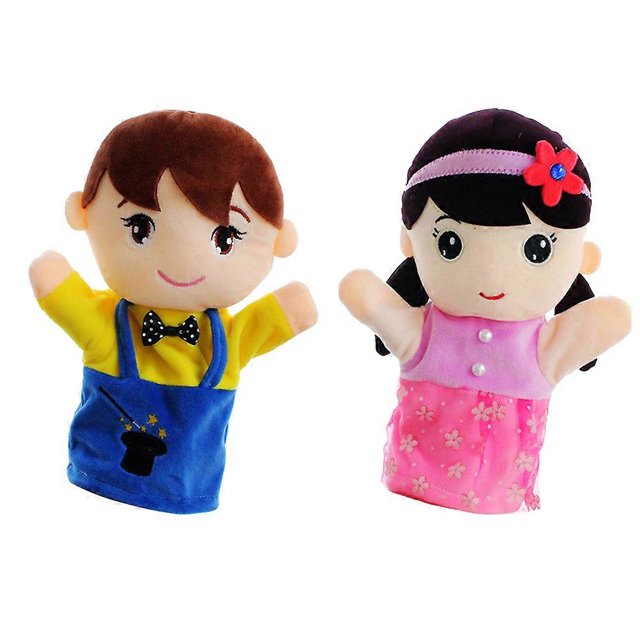 Plush Hand Doll Family Interactive Role Play Puppets for Storytelling & Imaginative Play – Safe Cloth Material & Bright Colors Support Visual