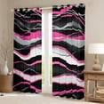 thumbnail image 2 of Manfei Pink White Black Curtains Pack of 2 (42x84 Each),Waves Lines Curtains Blackout,Minimalism Geometric Striped Bedroom Curtains For Girls Boys,Super Cozy Room Decor, 2 of 6