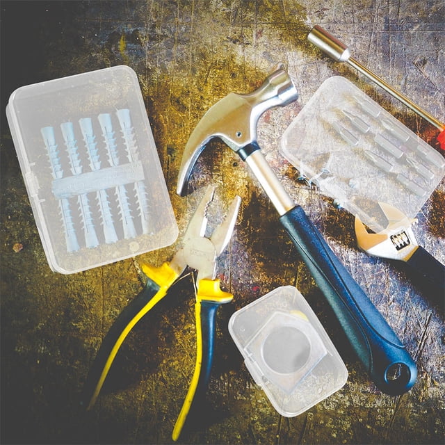 Greenadscape 20Ud Organizador Plástico Transparente Para Tornillos Piezas Pequeñas Y Accesorios Con Tapa Segura