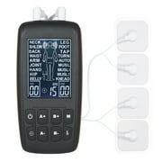 OWSOO TENS Unit Pain 22 Modes 2 Channels Body Massager with 2 Electrode Pads for Pain & Muscle Strength