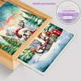 thumbnail image 4 of Merry Christmas Santa Reindeer Antlers Bulldog Sleigh Xmas Winter Holiday Acrylic Plaque with Wood Photo Frame Box Dog Lover Gifts Idea Light Box - 00023, 4 of 5