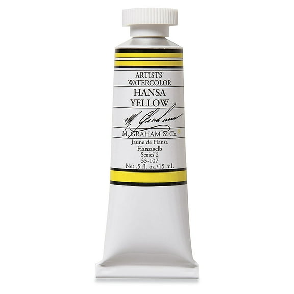 M. Graham Artists' Watercolor - Hansa Yellow, 15 ml Tube