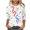 M12-Light Blue Tops, variant on Mardi Gras Outfit for Women Plus Size New Orleans Party Shirt Casual Crewneck Tshirts 3/4 Length Sleeve Tops White Tops,Size S-3XL