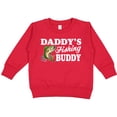 thumbnail image 2 of Inktastic Daddy's Fishing Buddy with White Text Toddler Sweatshirt, 2 of 4