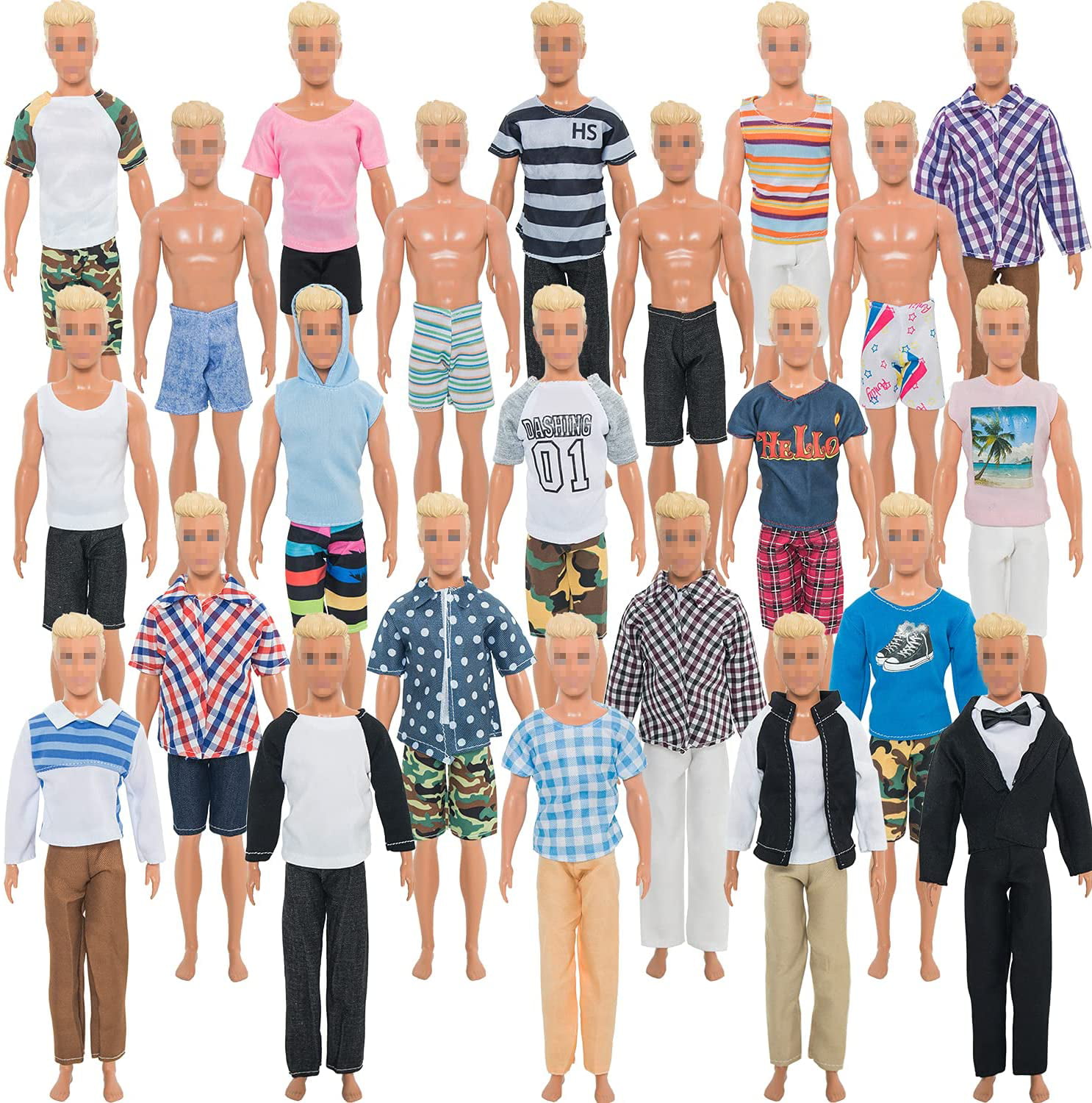 42 Pieces Kens Clothes and Accessories for 12 Inch Boy Doll Include 19 ...