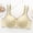 Beige, variant on SCSAlgin Women No Underwire Front Button Snap Closure Underwear Adjustable Wireless Push Up Full Coverage Bras