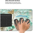 thumbnail image 5 of Gaming Mouse Pad Large Desk Mat,Desk Pad Extended Keyboard Pad,Anti-Slip Rubber Base Mouse Pad for Women Girls Work,Game,Office,Home 35.4"X15.7",Golden Butterfly and Green Flowers, 5 of 6