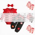 thumbnail image 3 of Infant Baby Girl Winter Clothes Set Cute Letter Printed Long Sleeve Ruffle Romper Flower Print Pants and Bow Headband 3-Piece Set 0 3 6 9 12 18 Months, 3 of 7