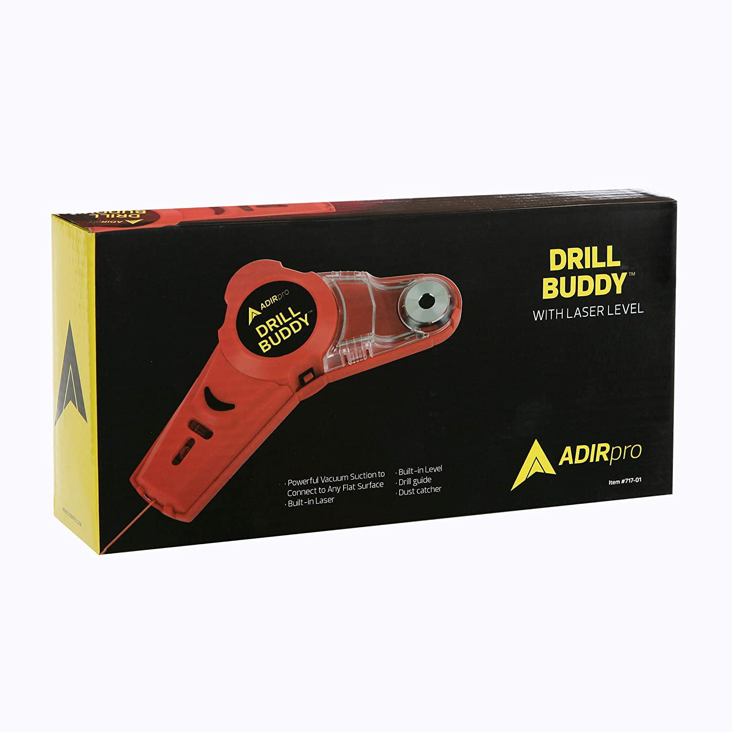 AdirPro Drill Buddy Cordless Dust Collector with Laser Level and Bubble Vial 