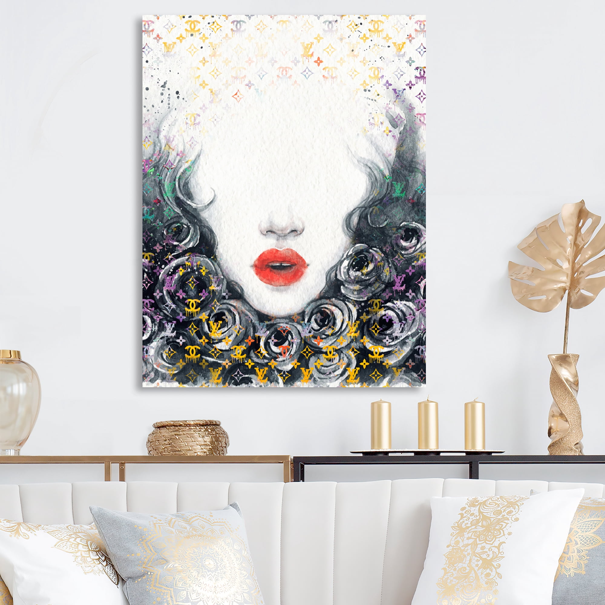 Designart High Fashion Female Sketch VI Canvas Wall Art