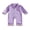 Purple, variant on RUINIXCW Toddler Baby Girl Silk Stain Pajamas Newborn Infant Baby Girls Romper One Piece Spring Fall Sleepwear Lapel V Neck Fuzzy Trim Long Sleeve Button Up Jumpsuit Homewear