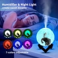 thumbnail image 3 of Chok 1 Piece Round Ball Creative Aroma Diffuser Night Light - Wearable Technology Smart Aroma Diffuser with Micro Humidifier  Desktop Fountain  Bedside Night Light Function  White Color, 3 of 7