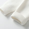 thumbnail image 4 of Gubotare Sweater for Baby Boys Boys Basic Sweater Long Sleeve Crew Neck Classic Knit Pullover Size 6 9 Months (White,6-9 Months), 4 of 7