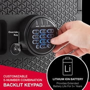 SentrySafe FPW082HTC Fireproof Waterproof Security Safe with Backlit Digital Keypad and Override Key , 0.82 Cu-Ft., Black