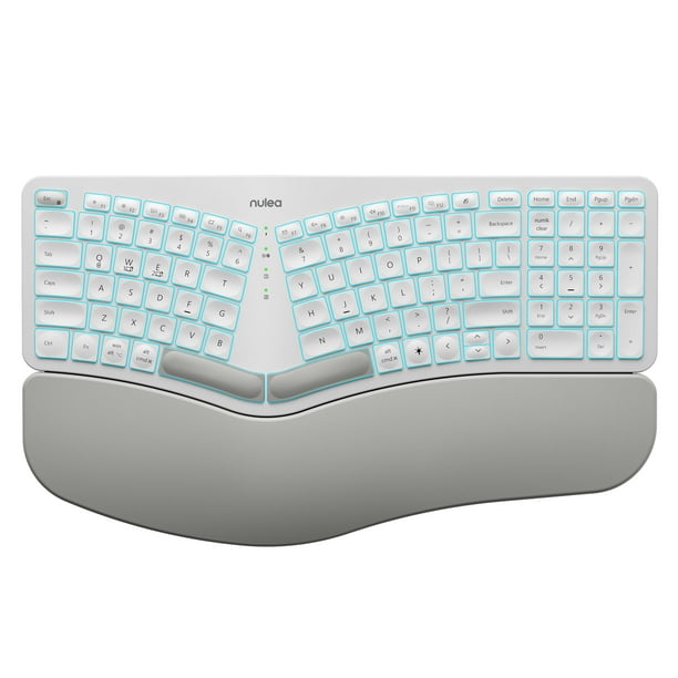 Teclado ergonómico inalámbrico Nulea RT05 Split con reposamuñecas