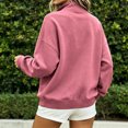 thumbnail image 5 of NominalSnug Womens Half Zip Oversized Sweatshirts Lightfleece Lined Long Sleeve Pullover Tops Fall Fashion Clothes, 5 of 7