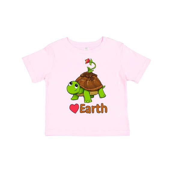 Inktastic Love Earth Cute Turtle for Earth Day Boys or Girls Toddler T-Shirt