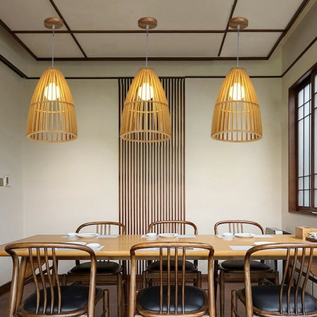 

Arturesthome Nordic postmodern Japanese style lanterns solid wood art chandeliers homestay restaurants log rattan art bamboo woven chandeliers