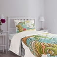 thumbnail image 3 of Ambesonne Tiki Bar Quilted Bedspread Set 2 Pcs, Cartoon Beach, Twin Size, Multicolor, 3 of 5