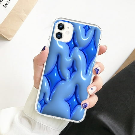 Cell Phone Case 3D Blue Stars for Samsung for XiaoMi for Sony for Huawei for iPhone 15 Pro Max for iPhone 15/14/13/12/11/X/XR（Huawei P8 Lite）