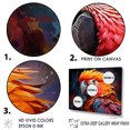 thumbnail image 3 of Designart "Vibrant Paradox Of Yellow And Orange Parrots" Parrot Wall Decor, 3 of 7