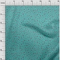 thumbnail image 2 of oneOone Cotton Poplin Turquoise Blue Fabric Leaves & Floral Artistic Dress Material Fabric Print Fabric By The Yard 42 Inch Wide, 2 of 4