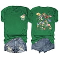 thumbnail image 2 of Blouses pour Femmes, Shorts pour Femmes, Petites Blouses à Fleurs Imprimées Manches Courtes Col Rond, Hauts d'Été pour Femmes, 2 of 9