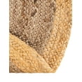thumbnail image 3 of 5 Ft Round Inner Gray Jute Area Rug | Handmade | Solid Farmhouse Design | Natural Jute Rug for Living Room | Dining Room | Bedroom | Kitchen | Hallway | Entryway, 3 of 4