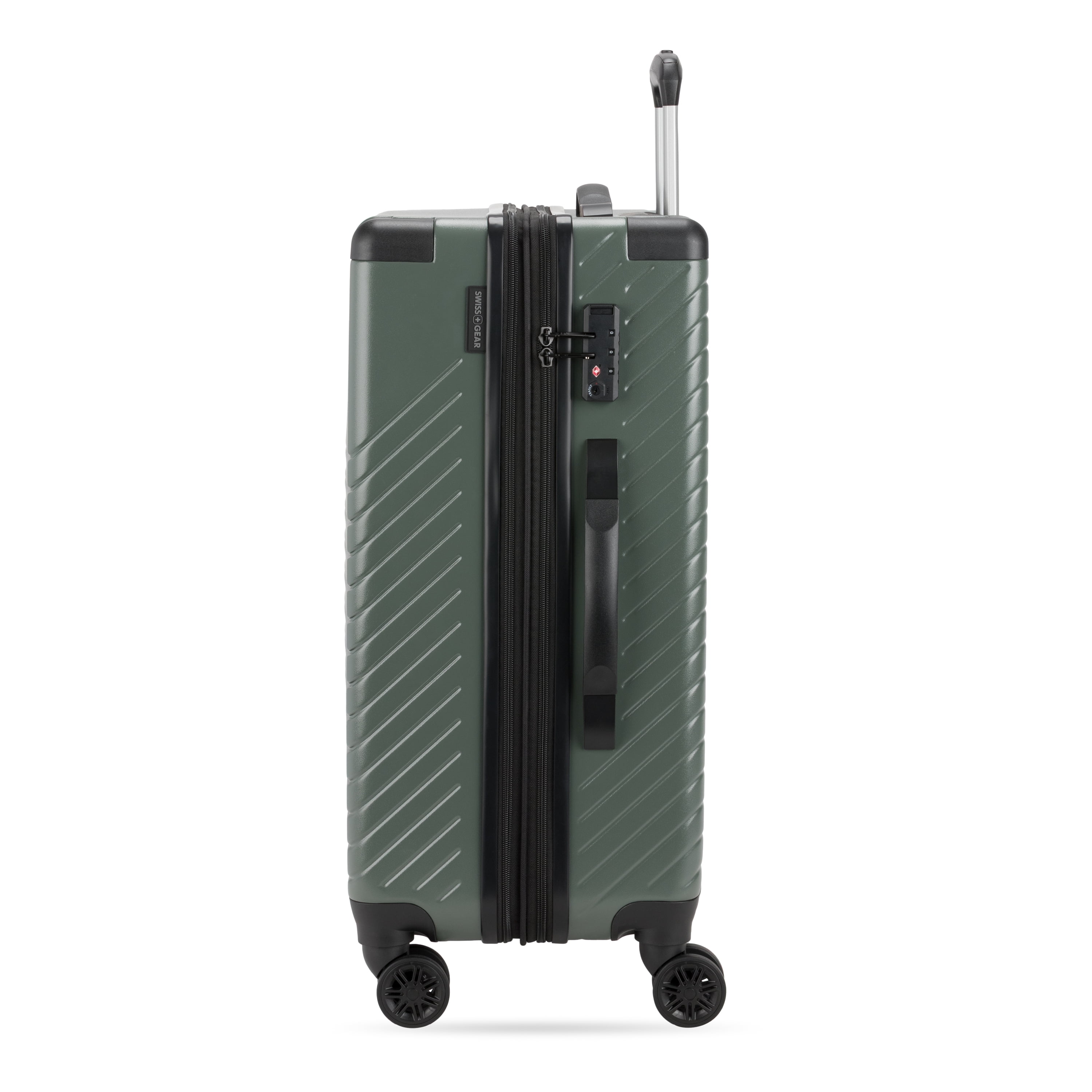 SWISSGEAR Edge Hardside Medium Checked Spinner, Thyme Green