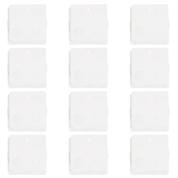 OFFIGAM 10Pcs Pressure Resistant Plastic Socket Box White Recessed Wall Enclosure