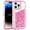 Hot Pink, variant on For iPhone 15/14 Pro Max/Plus/Pro Shockproof Liquid Glitter Defender Case