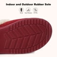 thumbnail image 6 of LongBay Women's Moccasin House Slippers, Wool-Like Memory Foam House Shoes with Plush Fleece Lining, Slip-On Moc Clogs for Indoor Outdoor, 6 of 7