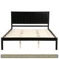 thumbnail image 4 of Platform Bed Frame with Headboard, Wood Slat Support, No Box Spring Needed, Queen,Espresso, 4 of 9