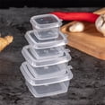 thumbnail image 2 of 50 Pcs Small Sauce Pots with Lids,Bexikou 2oz Reusable Small Plastic Containers with Lids, Small Sauce Pots Jelly Pots with Lids for Chutney Ketchup Salads Chilli Sauce Indoor or Outdoor Activities, 2 of 6