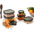 thumbnail image 1 of Modulock Pet Plastic Containers For Kitchen Storage - 1000ml, 600ml, 260ml, Set Of 6, Clear | Multi Purpose Square Containers With Airtight Lid - Kitchen Organizers Jars For Pulses, Cookies, 1 of 4