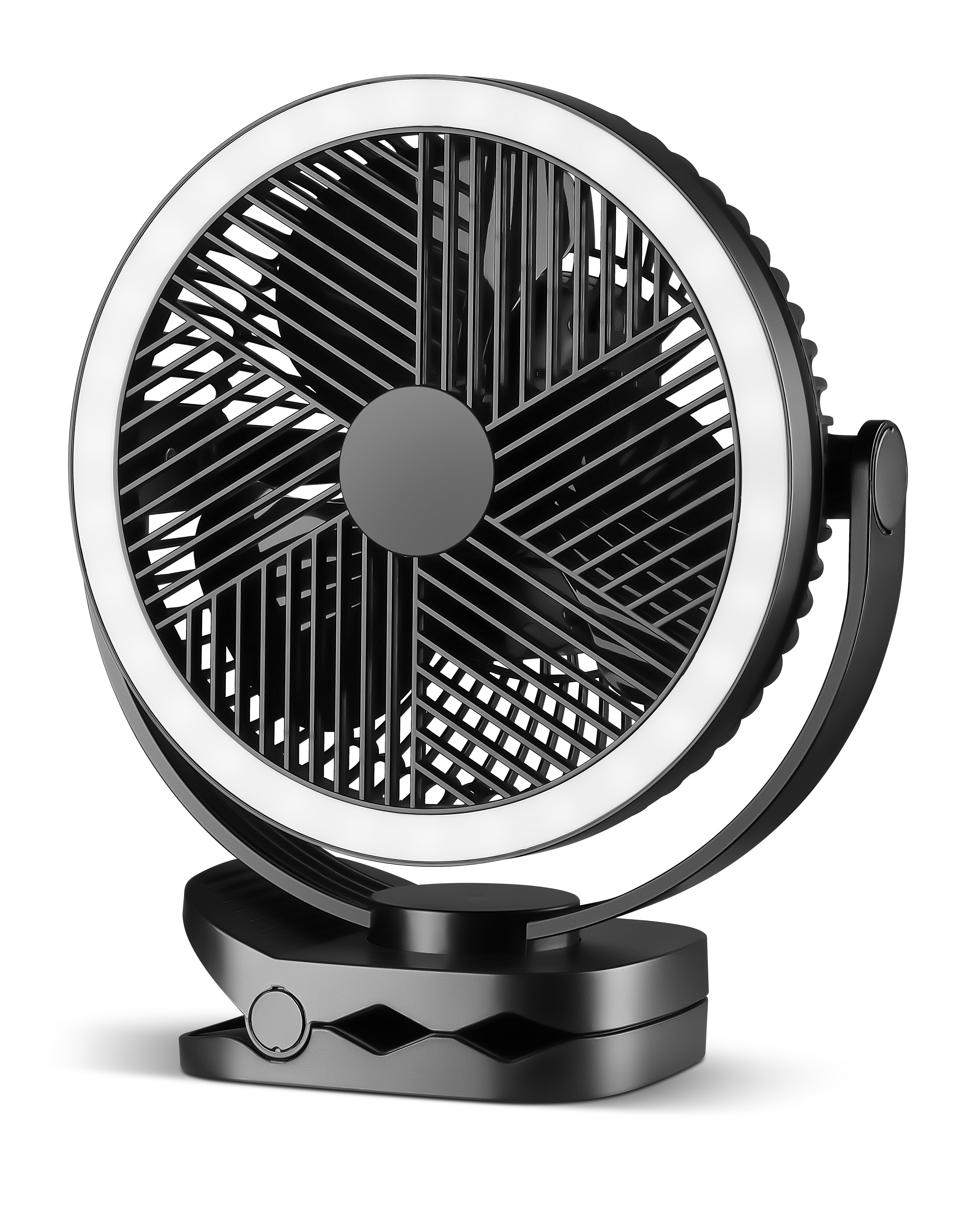 Rotating Fan for for Smart Phone/Laptop/Tablet/Wall Charger with Micro USB or Type C Port USB 2-in-1 Fans for Home Yard Outdoor Travel HIjing Mini Portable Mobile Fan Cell Phone White