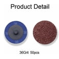 thumbnail image 3 of 50Pcs 2in Sanding Grinding Discs 36 Grit Aluminum Oxide Die Grinder Roll Lock Disc Rust, 3 of 7