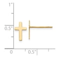 thumbnail image 3 of Real 14kt Yellow Gold Polished Cross Earrings; for Adults and Teens; for Women and Men, 3 of 3
