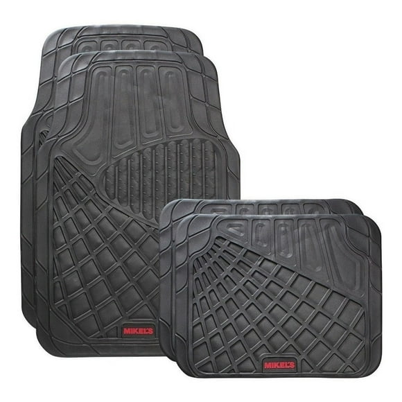Tapete de Lujo Para Auto MIKELS Hule Negro 4pzas TA-1