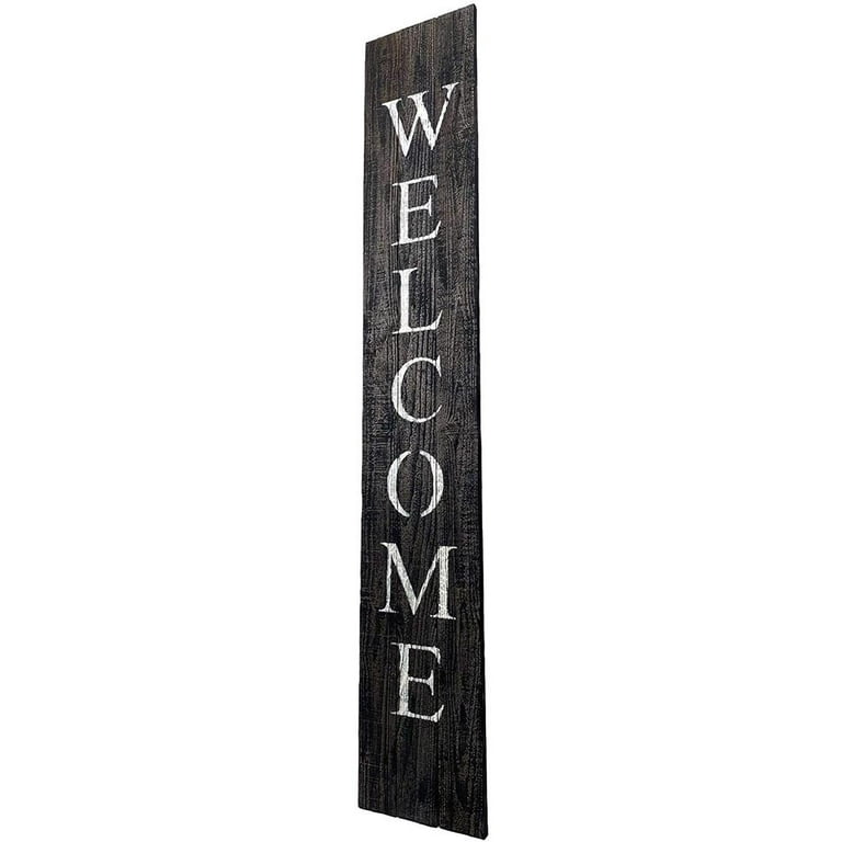 Rustic Black And White Front Porch Welcome Sign Rustic Black And White Front Porch Welcome Sign