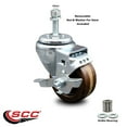 thumbnail image 2 of 3 Inch High Temp Phenolic Wheel Swivel 10mm Threaded Stem Caster with Brake, 2 of 2