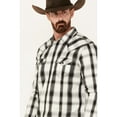 thumbnail image 2 of Moonshine Spirit Men's Skylark Plaid Print Long Sleeve Pearl Snap Western Shirt White, 2 of 4